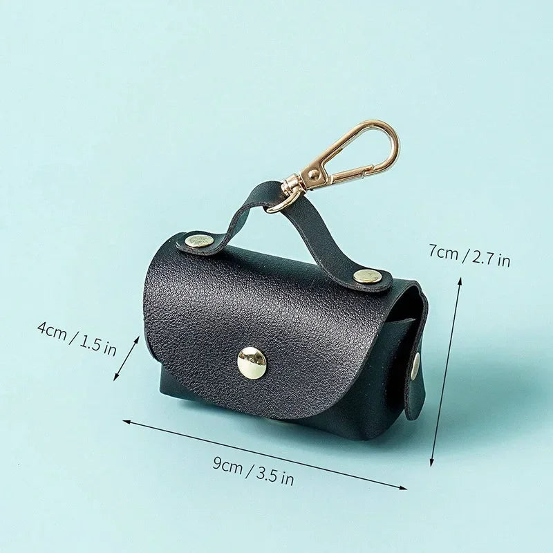 Dog Poop Garbage Bag Dispenser Portable Leather Dog Pooper Scoopers Bag Outdoor Walking Pet Supplies