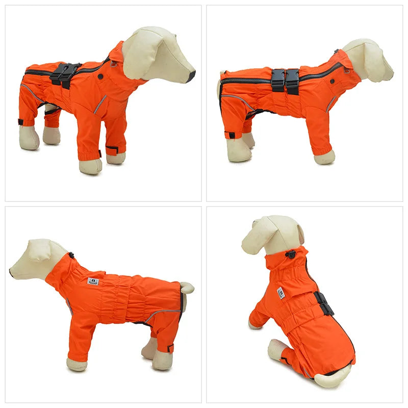 Dog Raincoat Waterproof Pet 4 Legs Raincoat Clothes For Bulldog Corgi Rain Coat Small Medium Large Dogs Jumpsuit Dogs Overalls