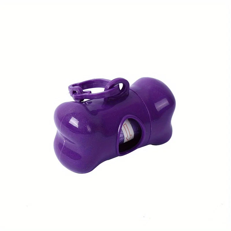 Colorful Bone-Shaped Dog Poop Bag Dispensers With 1 Disposable Bags, Portable Pet Waste Holder, For Outdoor Walks And Training
