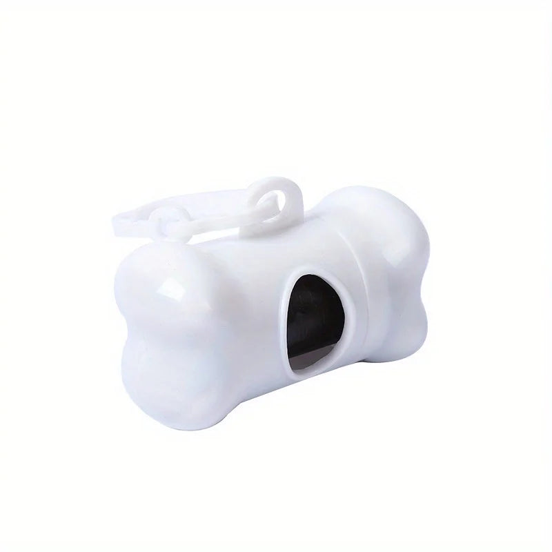 Colorful Bone-Shaped Dog Poop Bag Dispensers With 1 Disposable Bags, Portable Pet Waste Holder, For Outdoor Walks And Training