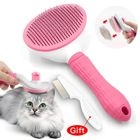 2 Pcs Dog Cat Brush Accessories Pet Hair Comb For Dogs Cats Remove Pet Hairs Lint Supplies Pets Grooming Hair Products Accessory