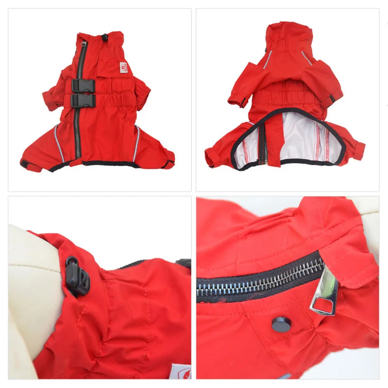 Dog Raincoat Waterproof Pet 4 Legs Raincoat Clothes For Bulldog Corgi Rain Coat Small Medium Large Dogs Jumpsuit Dogs Overalls