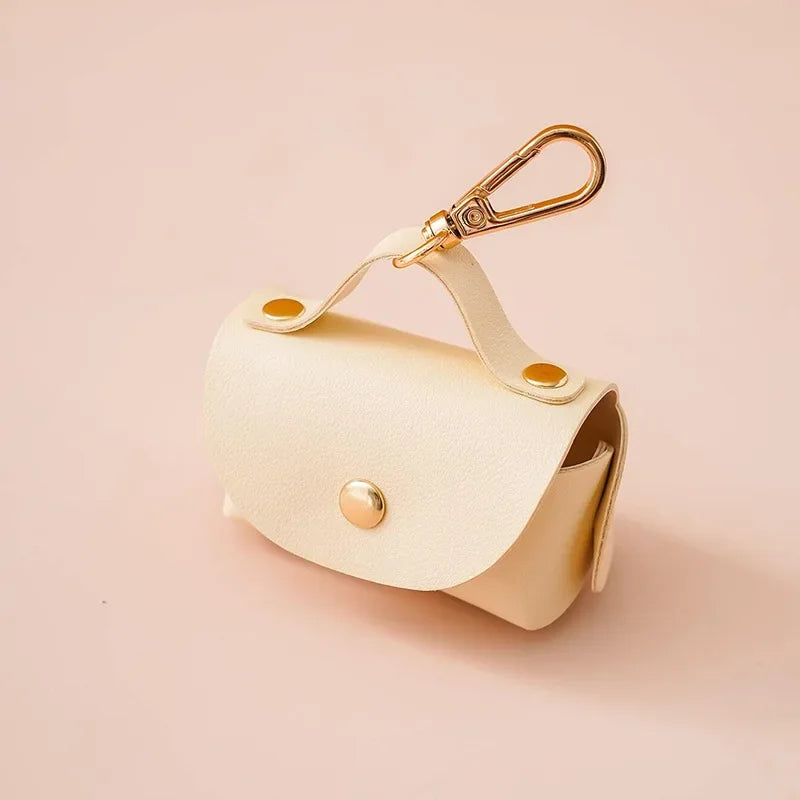 Dog Poop Garbage Bag Dispenser Portable Leather Dog Pooper Scoopers Bag Outdoor Walking Pet Supplies