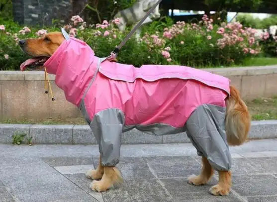 Large Dog Raincoat Reflective Waterproof Dog Clothes Outdoor Rain Coat Jacket Camo Big Dog Rain Raincape Pet Poncho