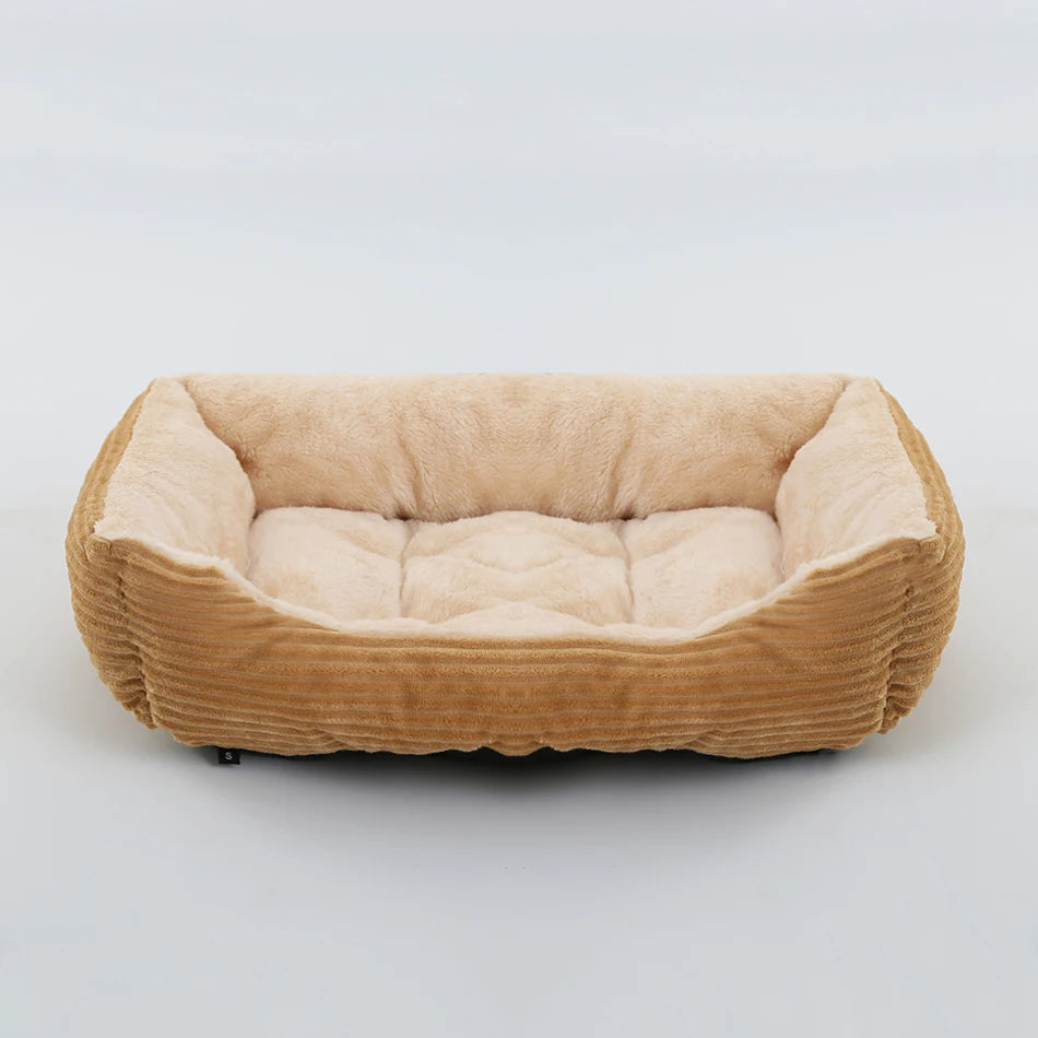 Bed for Dog Cat Pet Square Plush Kennel Medium Small Dog Sofa Bed Cushion Pet Calming Dog Bed House Pet Supplies Accessories