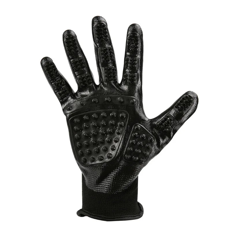 One Pair Hair Grooming Glove For Pet Dog Cat Bathing Silicone Massage Brush Dipping Gumming Rubber Gloves Dog Deshedding Comb