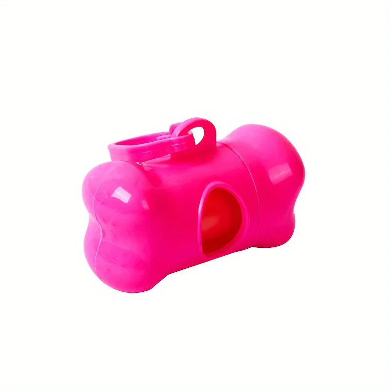 Colorful Bone-Shaped Dog Poop Bag Dispensers With 1 Disposable Bags, Portable Pet Waste Holder, For Outdoor Walks And Training
