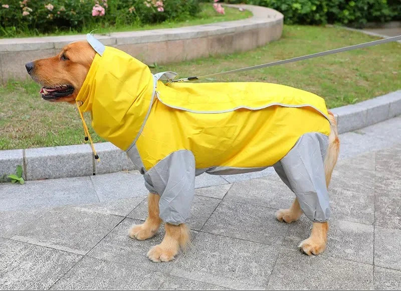 Large Dog Raincoat Reflective Waterproof Dog Clothes Outdoor Rain Coat Jacket Camo Big Dog Rain Raincape Pet Poncho