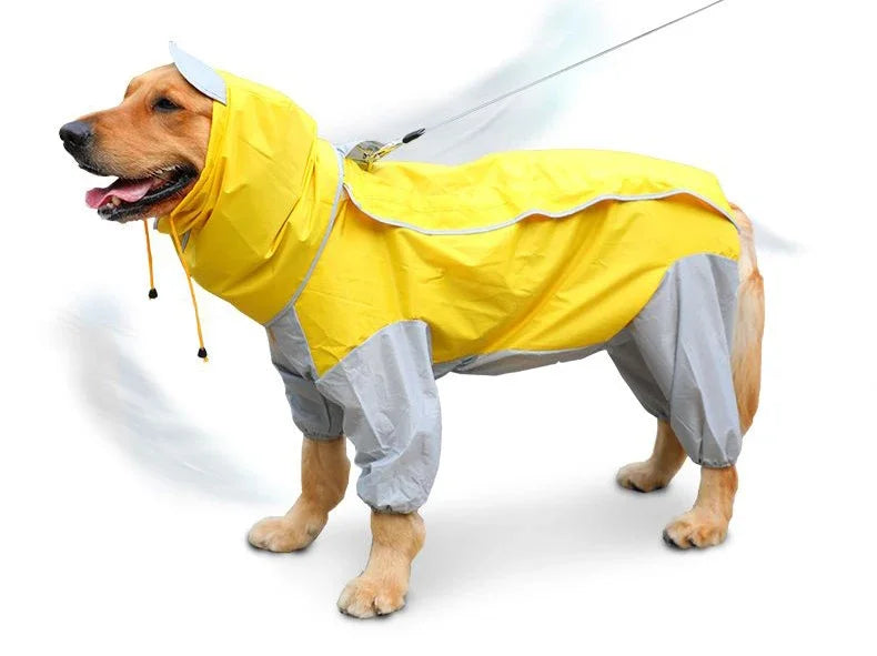 Large Dog Raincoat Reflective Waterproof Dog Clothes Outdoor Rain Coat Jacket Camo Big Dog Rain Raincape Pet Poncho