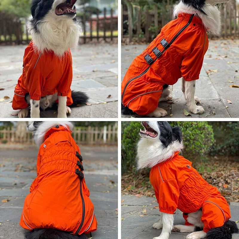 Dog Raincoat Waterproof Pet 4 Legs Raincoat Clothes For Bulldog Corgi Rain Coat Small Medium Large Dogs Jumpsuit Dogs Overalls
