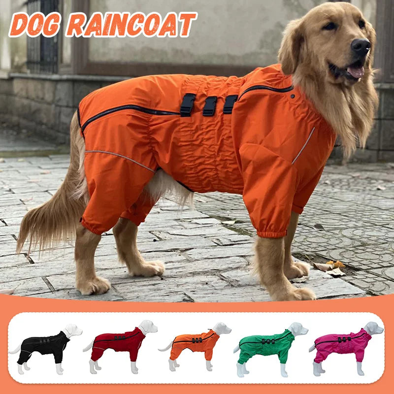 Dog Raincoat Waterproof Pet 4 Legs Raincoat Clothes For Bulldog Corgi Rain Coat Small Medium Large Dogs Jumpsuit Dogs Overalls